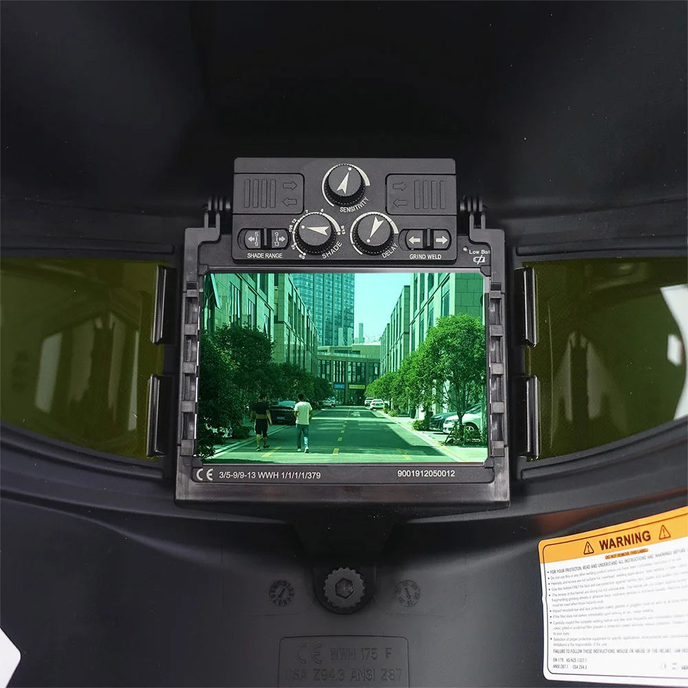 Welding Helmet 3 Side View DIN 5-9/9-13 Optical Rating 1111 4 Sensors True Color EN379 ANSI CSA Auto Darkening Welding Mask
