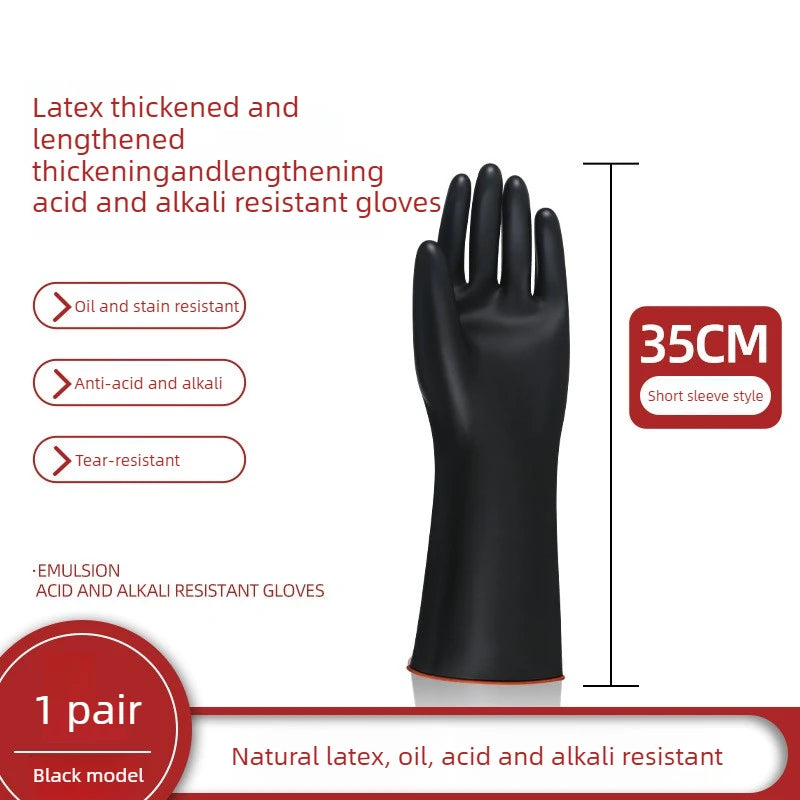 35-55cm Heavy Duty Waterproof Latex Gloves Chemical Resistant Acid Oil Resistant for Home Industry Factory Work Safety Gloves