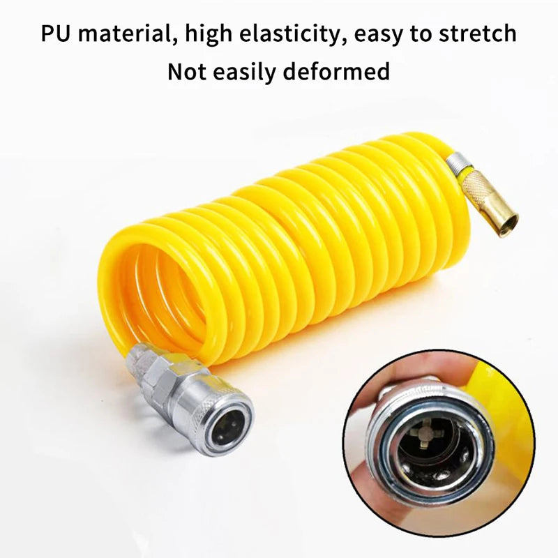 1 Piece Universal Pump Extension Tube Tire Air Compressor Hose Flexible Recoil Air Inflator Connector Replacement Inflator Hose