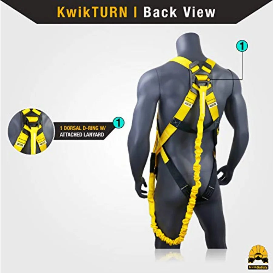 SCORPION Safety Harness [w/Attached 6Feet Lanyard] Safety Harness Fall Protection ANSI OSHA