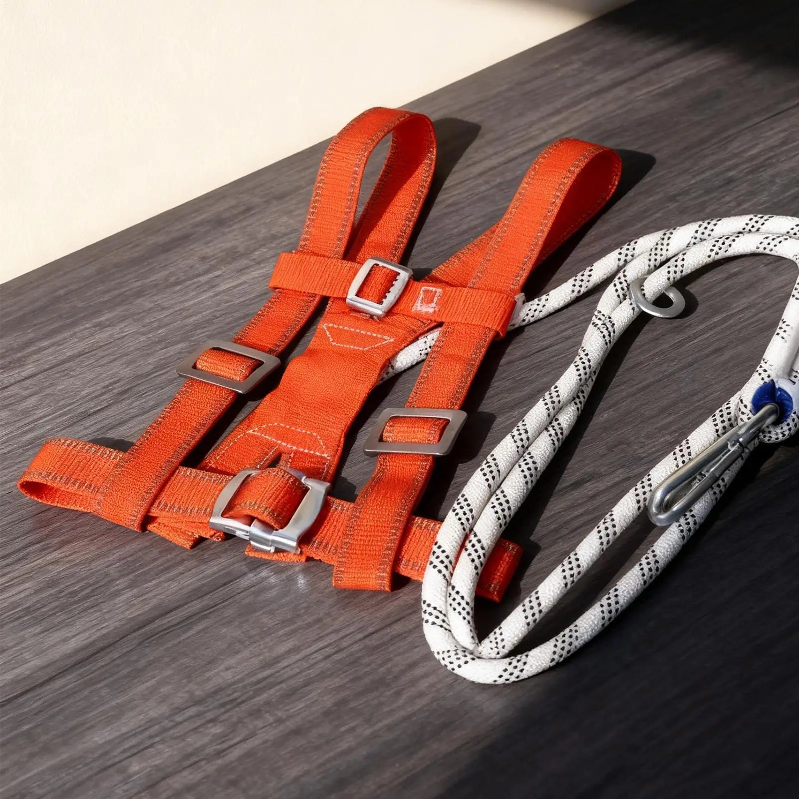 Adjustable Safety Harness Fall Protection, Double-Strap Full Body Harness for Window Cleaning, Warehouse, Construction & Work