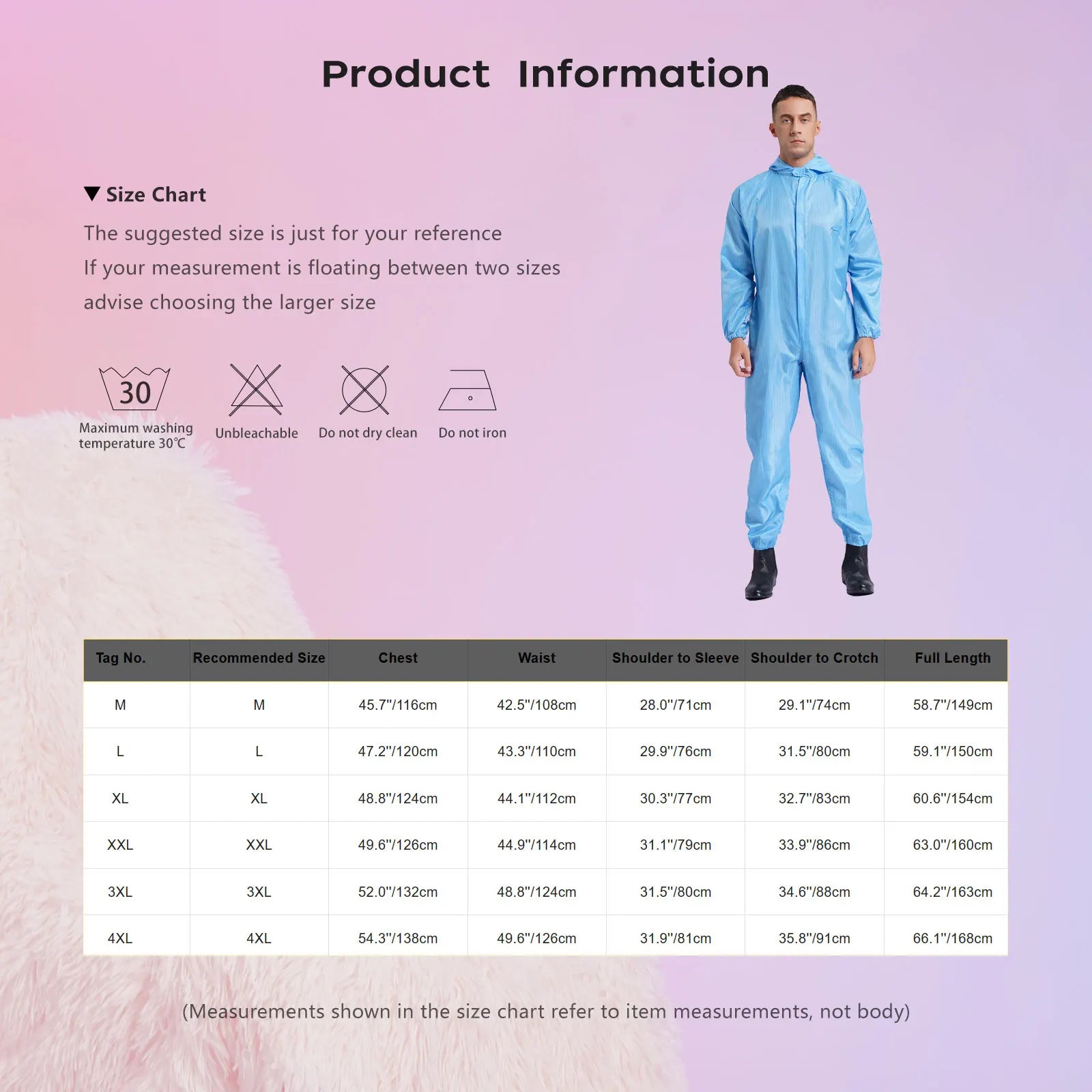 Adult Anti-Static Hooded Coverall Workshop Uniform Long Sleeve Zipper Dust-proof Overalls Jumpsuit for Lab Worker Spray Paint