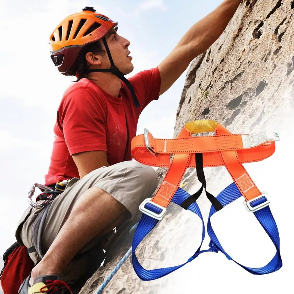 Climbing Harness Half Body Safety Belt Rappelling Equip Climbing Gear Thick Comfortable Men Mountaineering Harness for Roofing