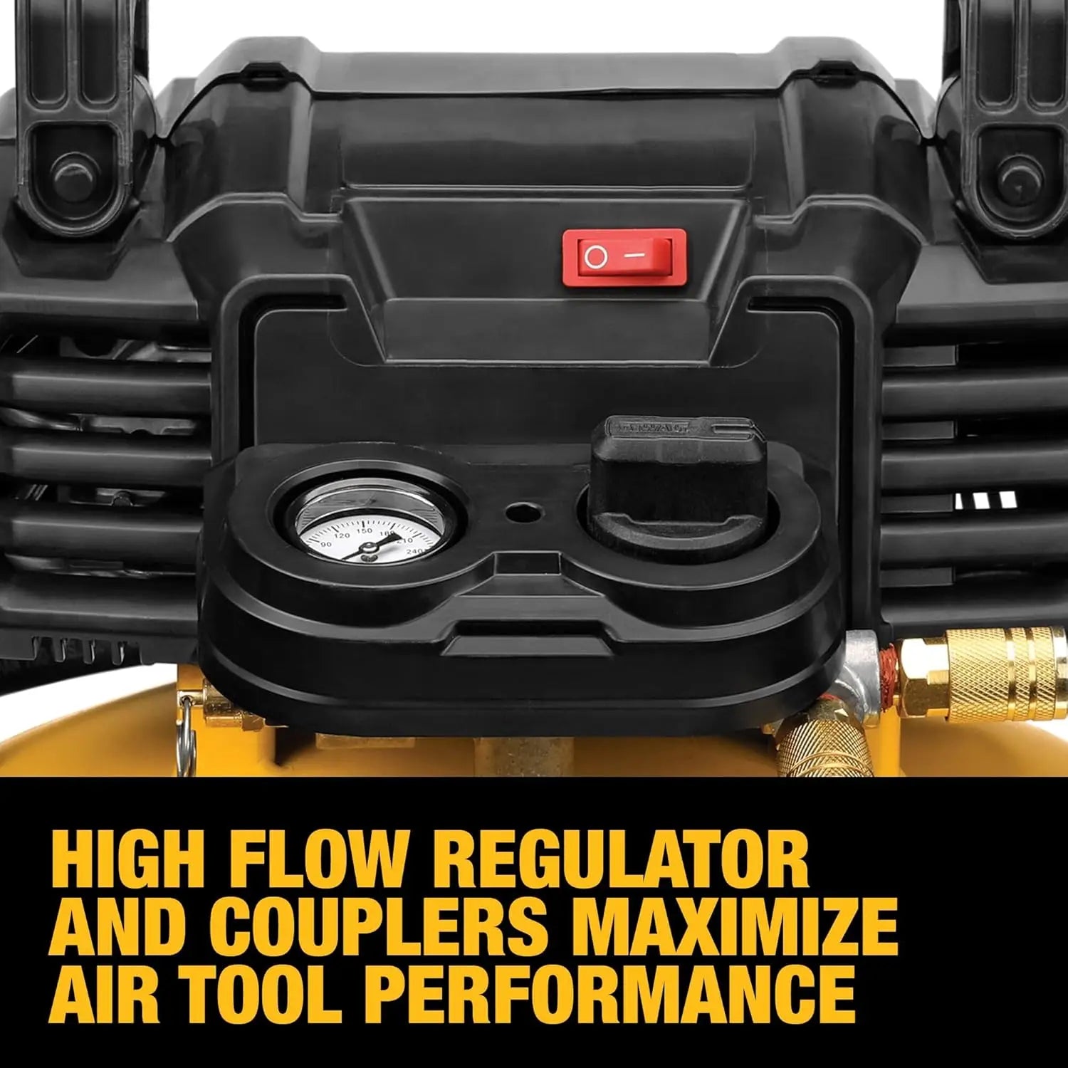 6 Gallon Portable Air Compressor, 165 PSI Max Pressure, Quiet Operation for Long Tool Use
