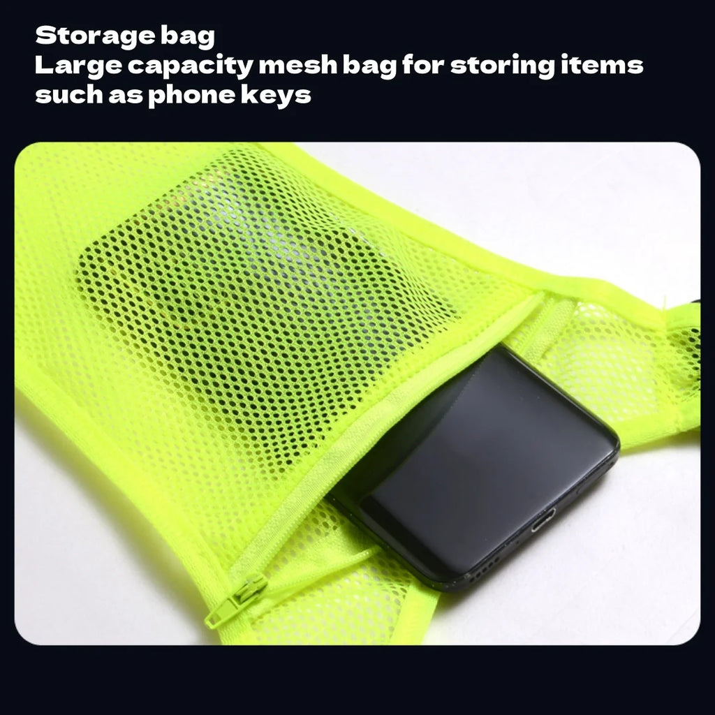 Adjustable Reflective Safety Vest High Visibility Safety Jacket with Strap for Night Work Running Bicycle