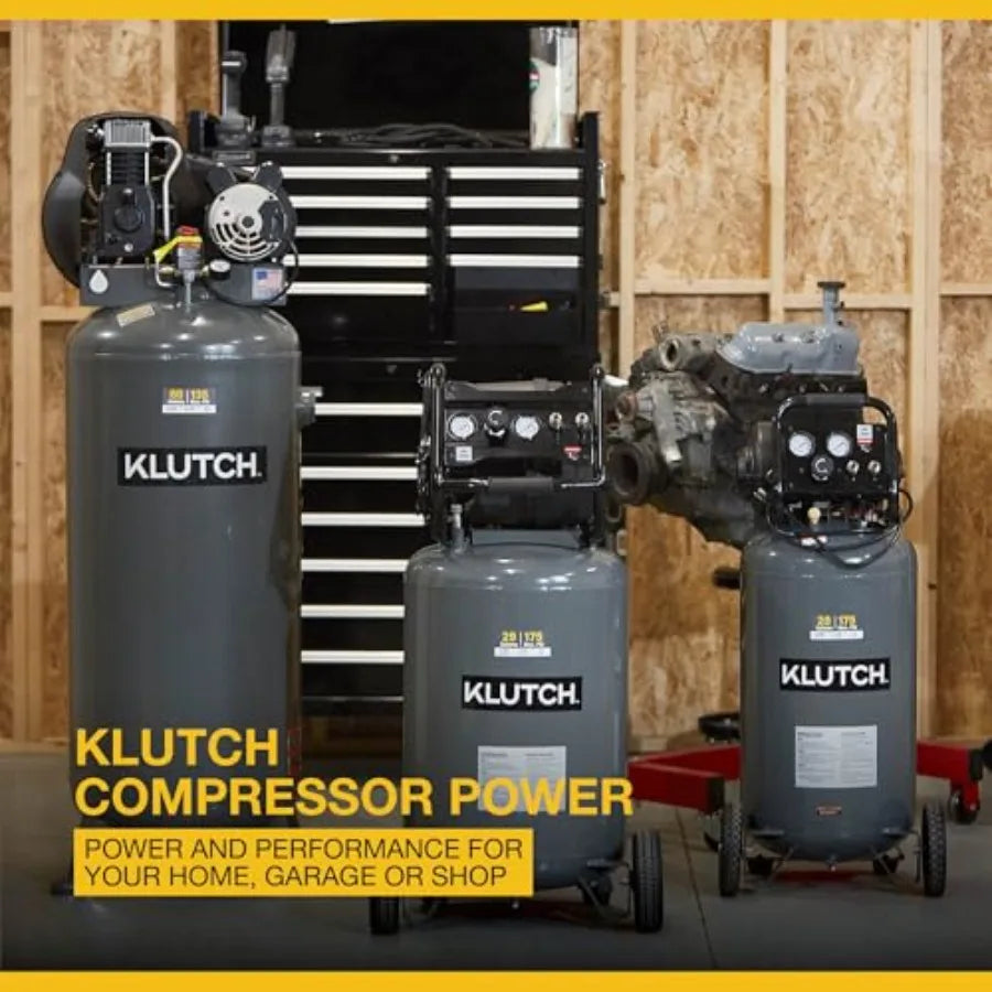 20-Gallon Air Compressor 2 HP 120 Volts 175 PSI Metal Gray High-Pressure Efficient Portable Tool