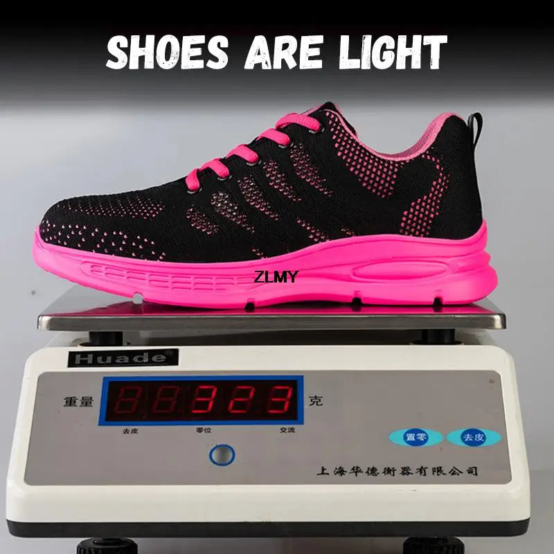 Women Safety Shoes New Steel Toe Work Safety Boots Breathable Working Sneaker Lightweight Sport Work Shoes Woman Boot Industrial