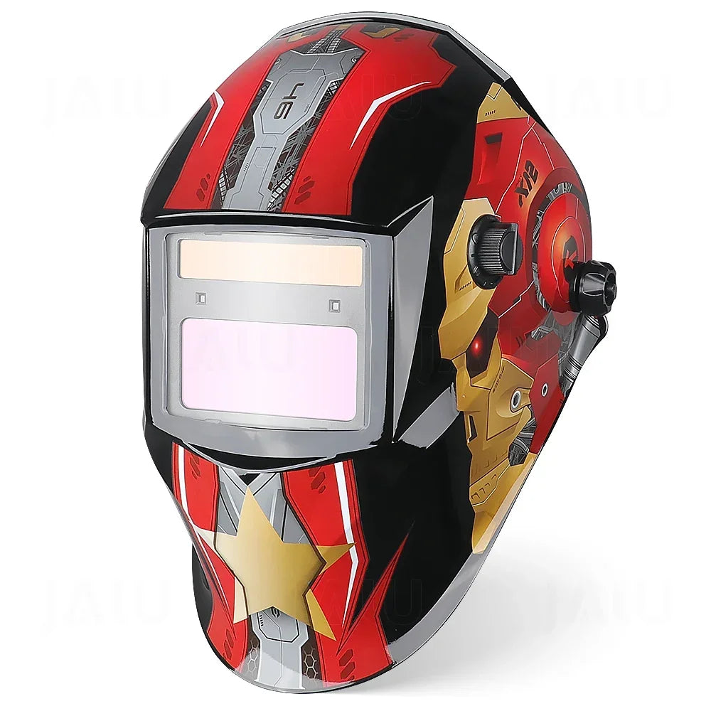 DIN4/9-13 1/25000s Mma Welder Protect Mask Helmet Welding Mask Mascara Soldar Battery Grinding Welding Helmet Solar Cell Cap