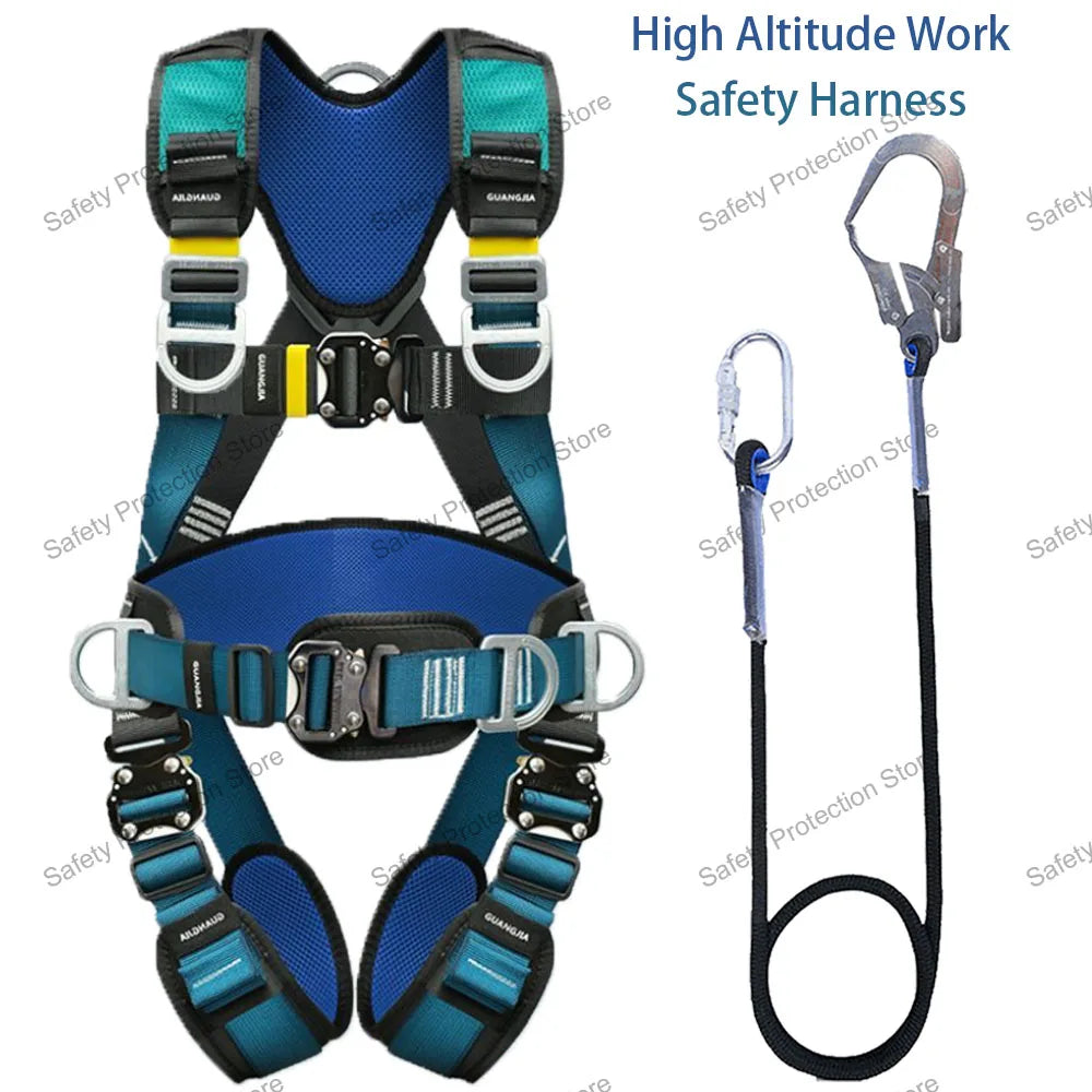 High Altitude Work Safety Harness Full Body Five-point Safety Belt Rock Climbing Construction Belt Body Protection Equipment