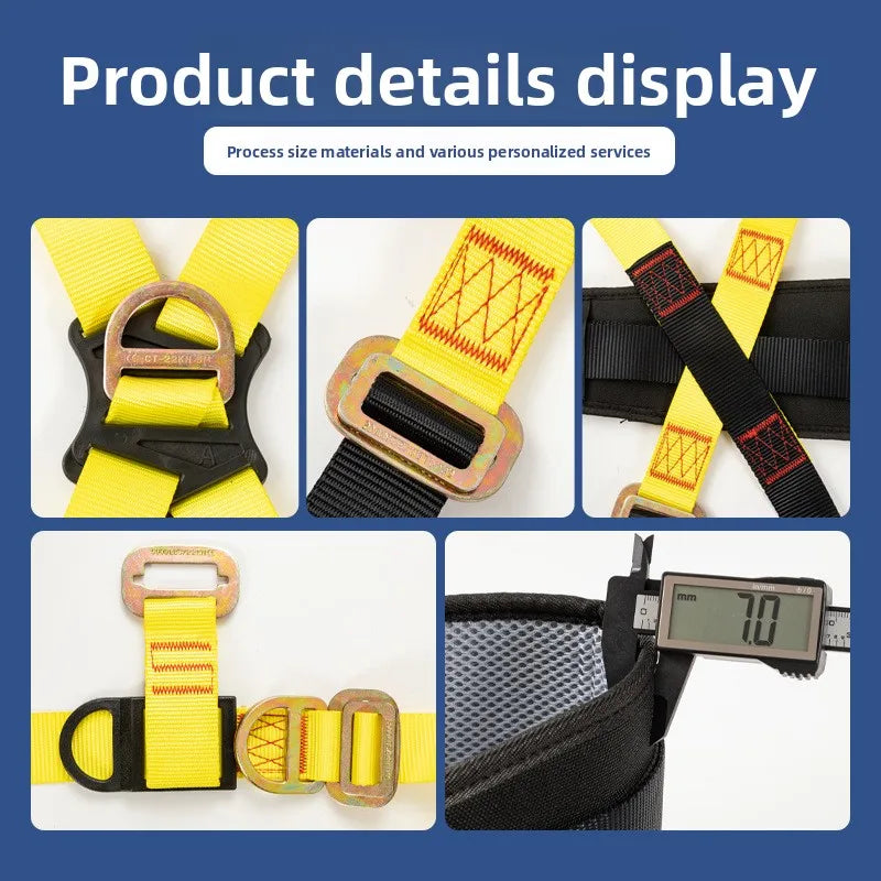 Aerial Work Safety Belt Full Body Five Point Harness Safety Rope for Outdoor Climbing Training Construction Protection Equipment
