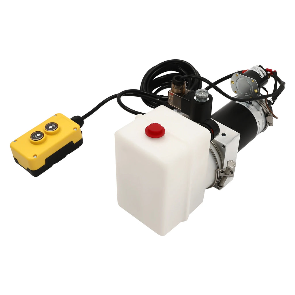 Hydraulic Pump for Dump Trailer, 12V Hydraulic Power Unit , 800W Single Acting Dump Truck Hydraulic Pump Remote Control 1.5L