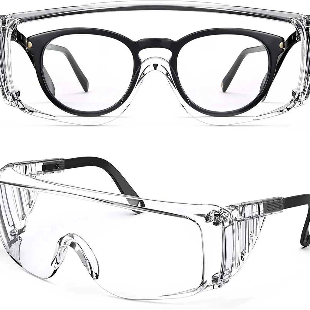 Clear Safety Glasses, Splash Proof Goggles with Anti Fog, Lab Protective Goggles, Lightweight Protective Eyewear Over Glasses Im