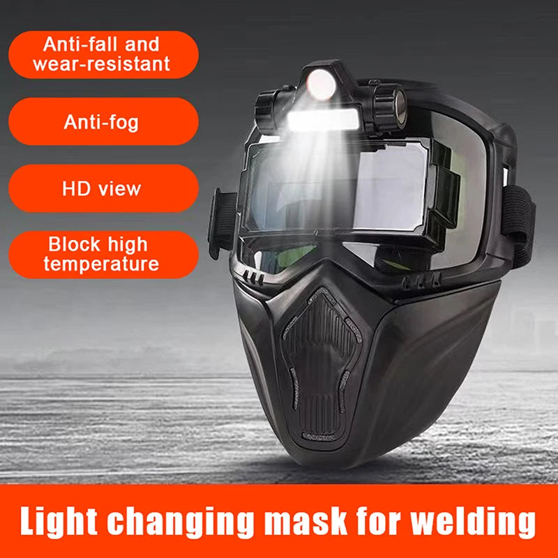 Auto Darkening Welding Helmet Welder Protector Helmet Detachable Welding Mask Head-mounted Breathable Welding Protector Helmet