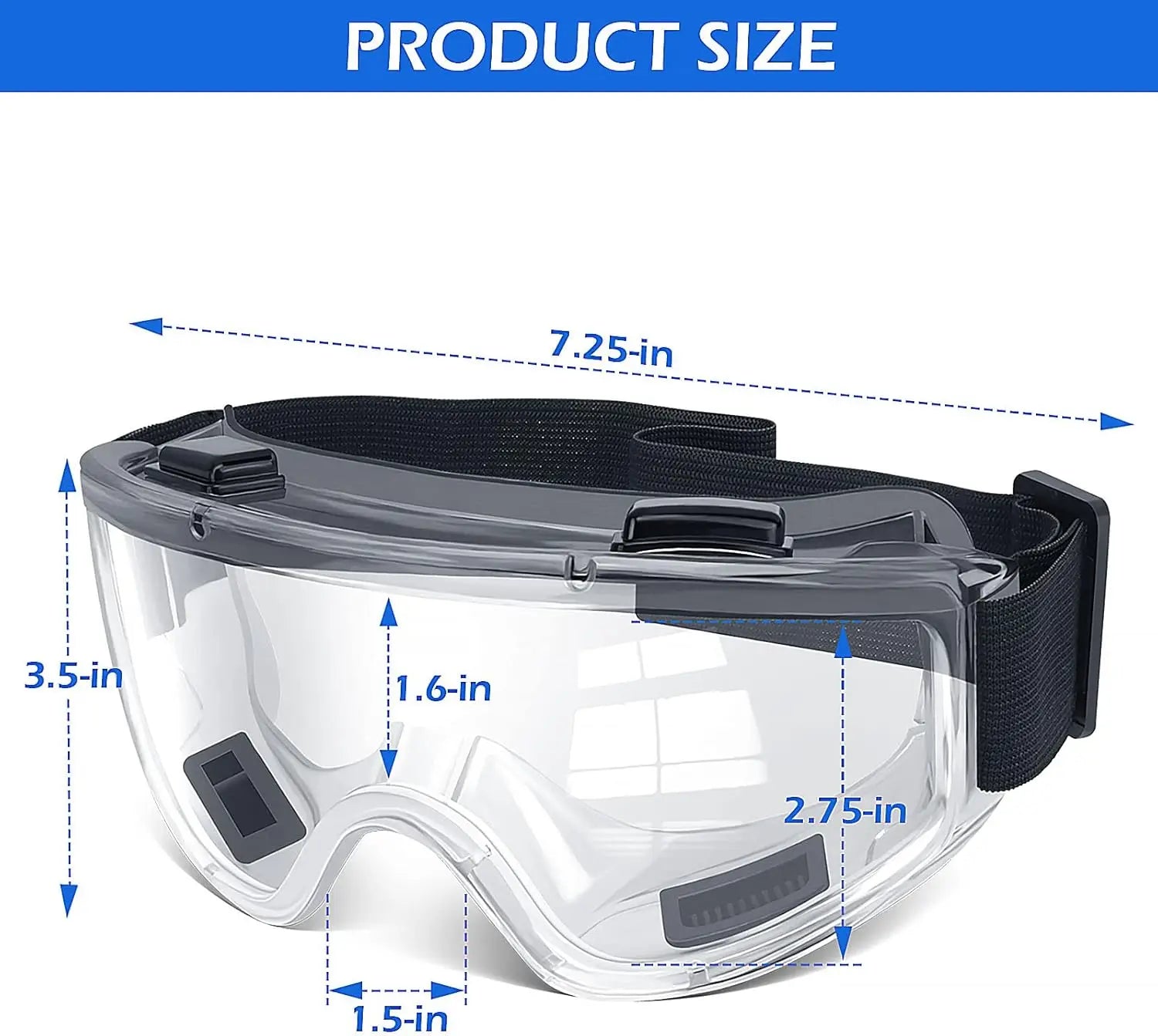 Safety Goggles ANSI Z87.1 Anti-Fog Protective Glasses for Men Women Lab Eye Protection