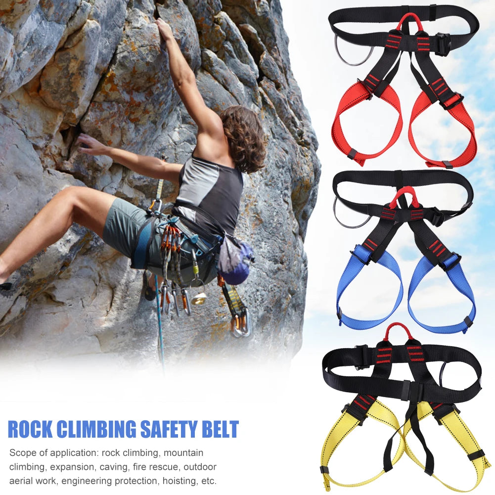Outdoor Sport Rock Climbing Harness Aerial Survival Waist Half Body Safety Belt