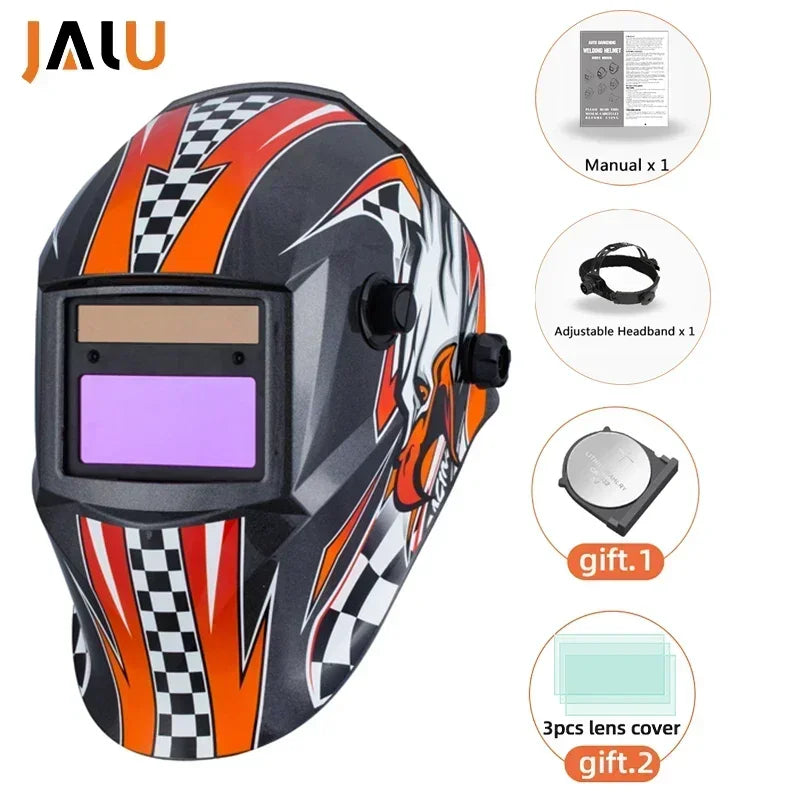 Welding mask Solar Automatic Li battery Electric DIN4/9-13 TIG MIG Welding helmet Auto Darkening Welding Mask