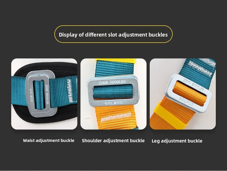 Safety Harness for Work in Height with Safety Rope Belt Carabiner Outdoor Climbing Industrial Full Body Security Protection