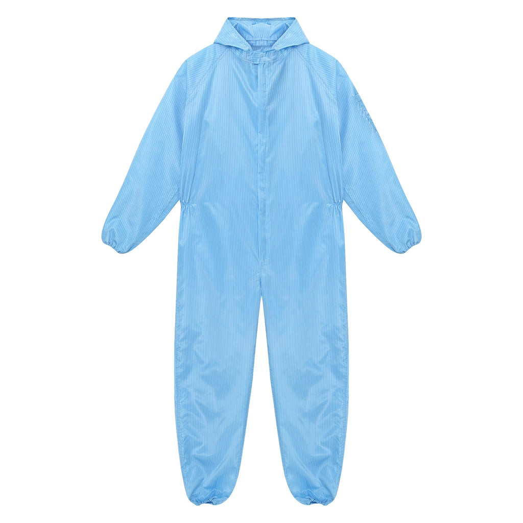 Adult Anti-Static Hooded Coverall Workshop Uniform Long Sleeve Zipper Dust-proof Overalls Jumpsuit for Lab Worker Spray Paint