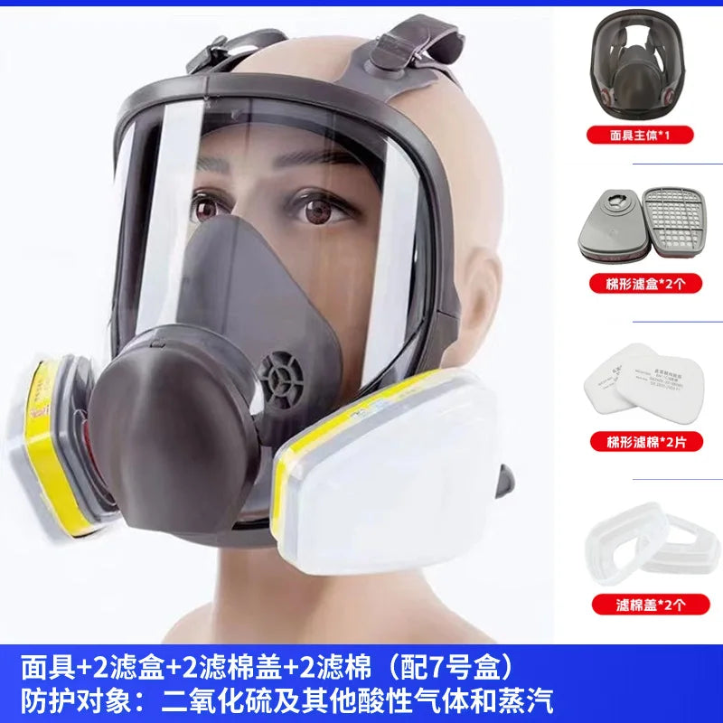 Anti-Fog 6800 Gas Mask Industrial Painting Spraying Respirator Safety Work Filter Dust Proof Full Face Formaldehyde Protection