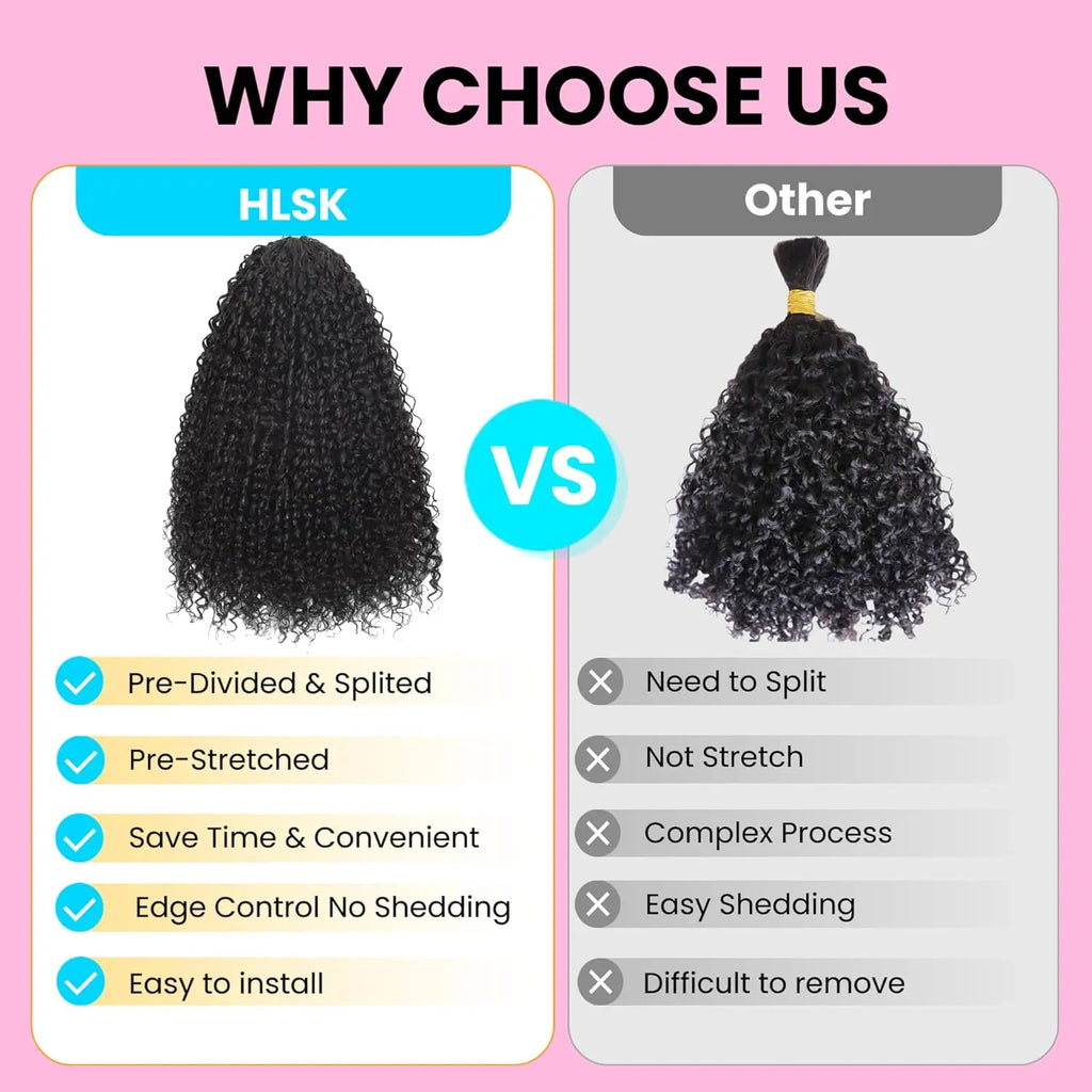 12A Afro Kinky Curly Crochet Human Hair Extensions Knotless Redivided Small Spirals Curly Feather Hair Extensions For Braiding