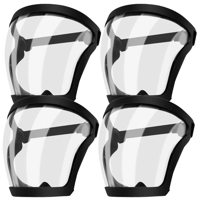 1/4pcs Car Sports Face Shield Windproof Cycling Goggles Full Face Mask Tactical Eye Protection Anti-Splash Transparent Protector