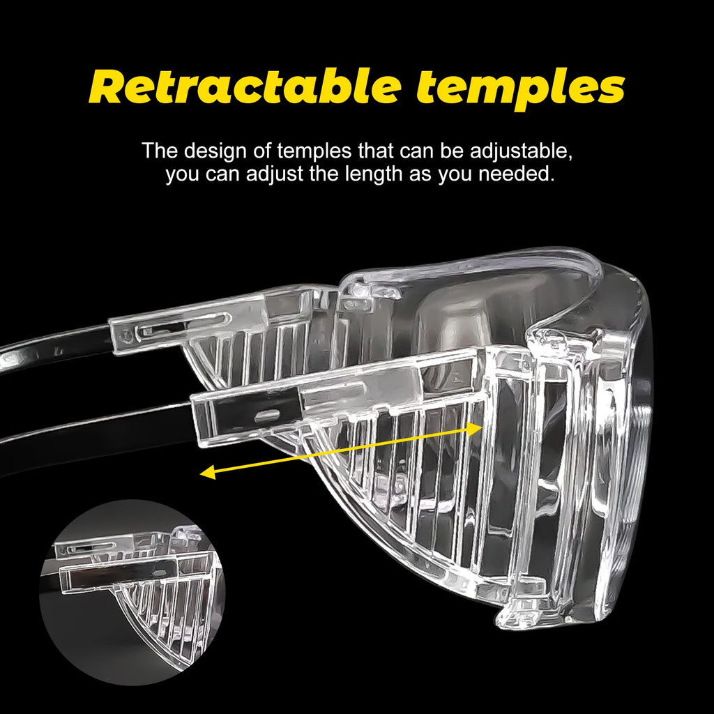 Clear Safety Glasses, Splash Proof Goggles with Anti Fog, Lab Protective Goggles, Lightweight Protective Eyewear Over Glasses Im