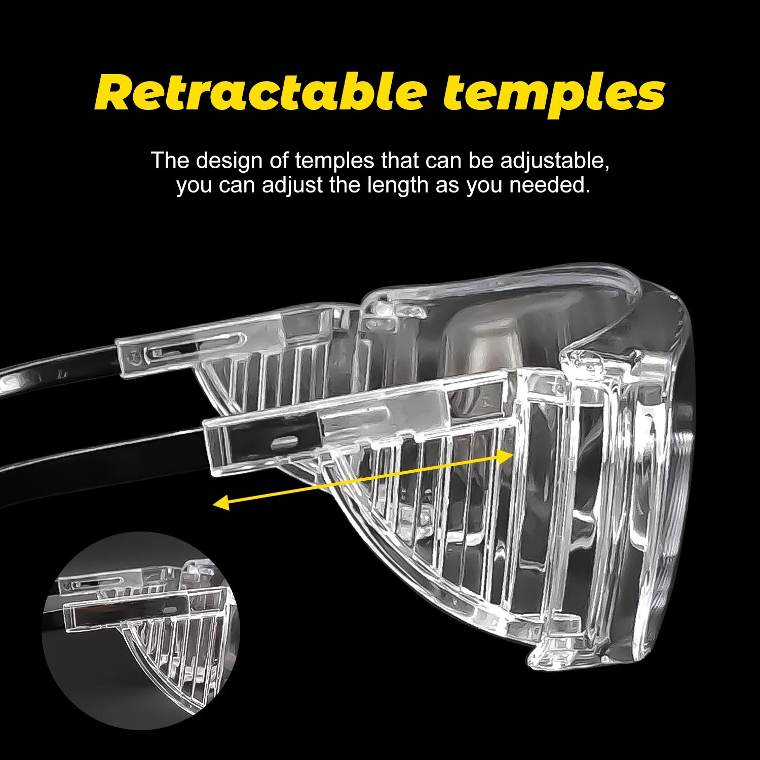 Clear Safety Glasses, Splash Proof Goggles with Anti Fog, Lab Protective Goggles, Lightweight Protective Eyewear Over Glasses Im