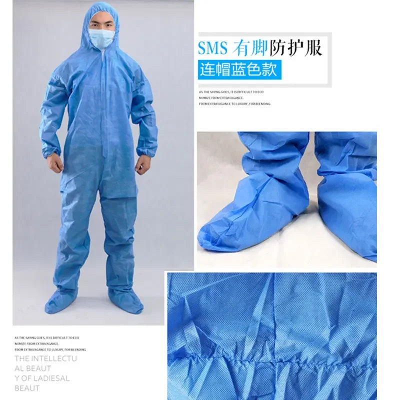 Protective Work Safety Suit Disposable Waterproof Oil-Resistant Clothing Spary Painting Cover All Protection Clothes Coverall