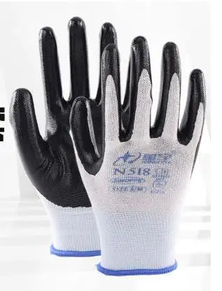 12 Pairs HighQuality Waterproof and Oil Resistant Industrial Work Gloves Gardening Gloves Stab Resistant Labor Protection Gloves