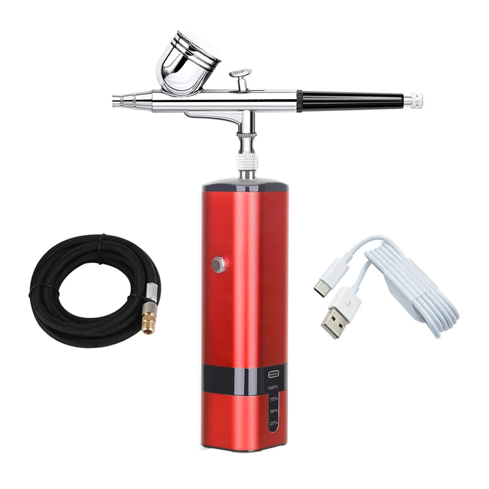 Rechargeable Wireless Cake Decoration Powerful Tools Mini Air Brush Painting Decorating Airbrush Tan Master Compressor Kits