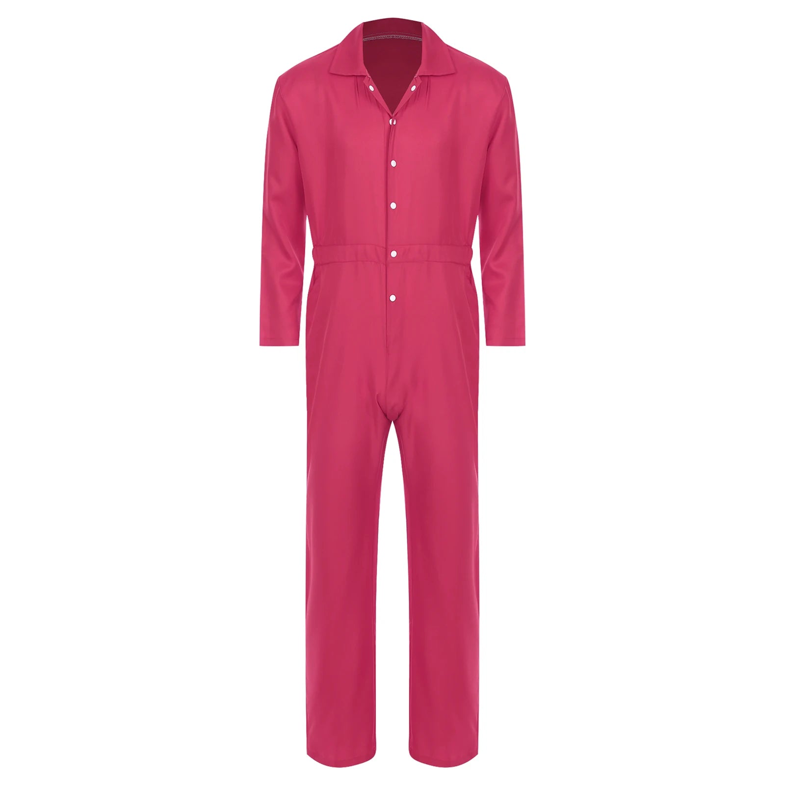 Mens Wear Button-up Work Coveralls Jumpsuit Resistant Overalls Costume Turn-down Collar Bodysuit Long Sleeve Workshops Uniforms