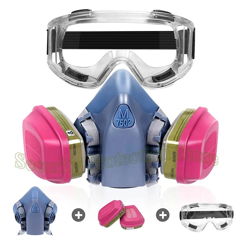 6800 Full Face Respirator Gas Paint Spray Mask with 60926 Cartridge for Painting Car Spray Epoxy Resin Dust Polishing Welding