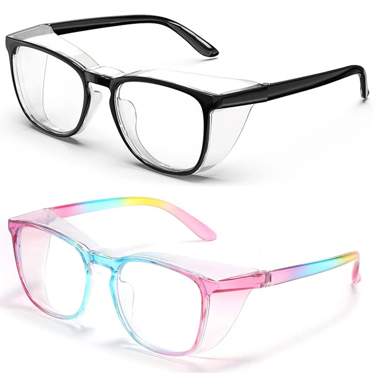 Stylish Safety Glasses Goggles, ANSI Z87+ Anti Fog Safety Goggles Blue Light Blocking Protective Eyewear for Nurses HM9