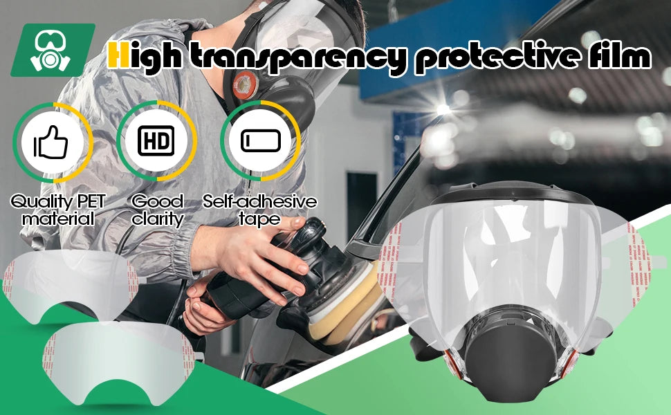 30 Pcs Tear Offs Lens Covers For 3M 6885 6800 6900 6000 Series Full Face Respirator Mask, Protective Film for Mask