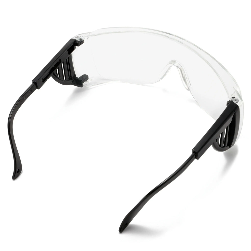 Wrap-Around Safety Glasses for Men & Women, Anti-Dust Anti-UV Industrial Work Goggles for Shooting, Cycling, Lab Use