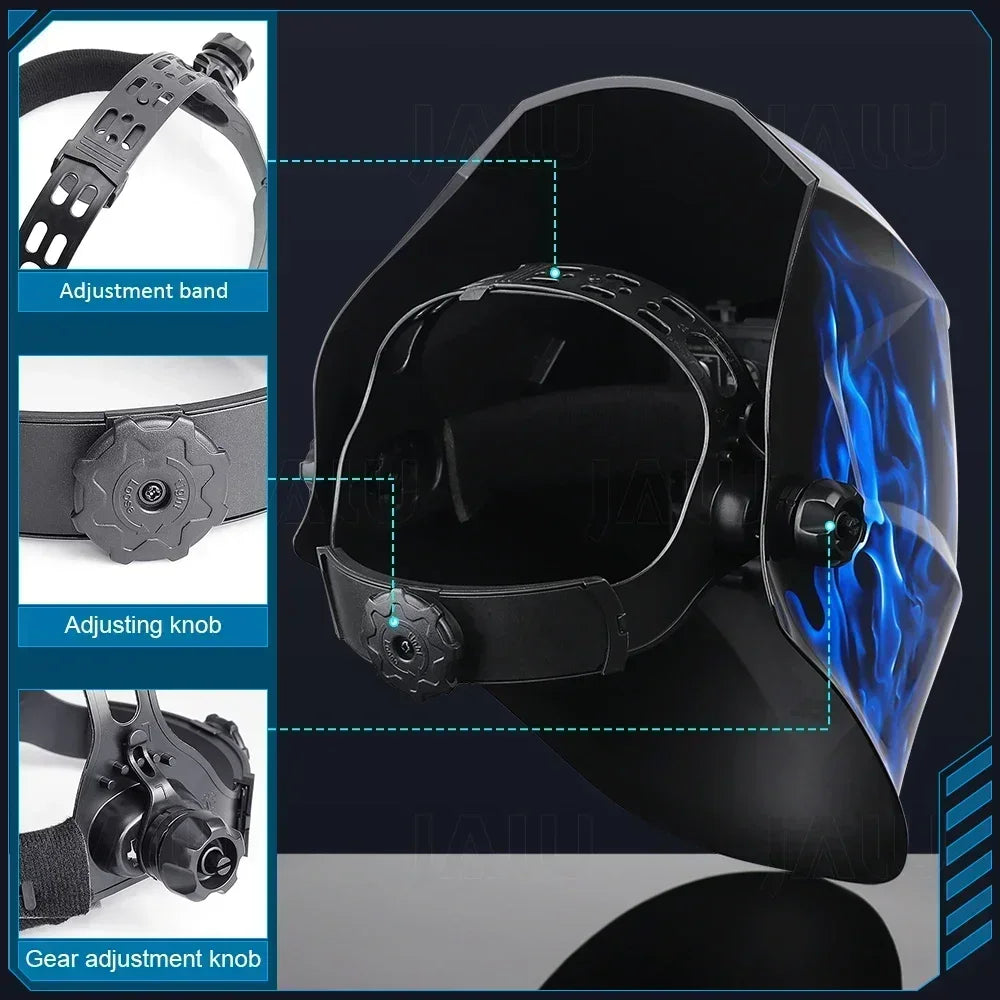 DIN4/9-13 1/25000s Mma Welder Protect Mask Helmet Welding Mask Mascara Soldar Battery Grinding Welding Helmet Solar Cell Cap
