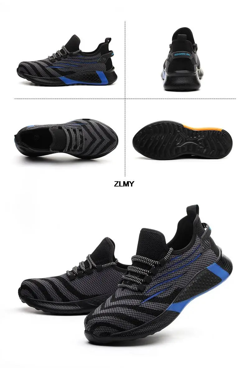 Women Safety Shoes New Steel Toe Work Safety Boots Breathable Working Sneaker Lightweight Sport Work Shoes Woman Boot Industrial