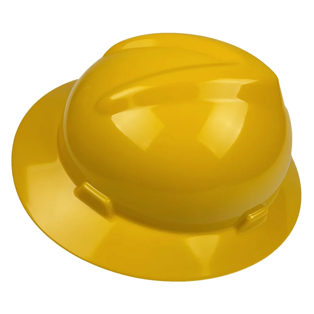 CE Full Brim Hard Hat with 6-Point Suspension HDPE Construction Safety Helmet ANSI Z89.1 Compliant for Site Safety