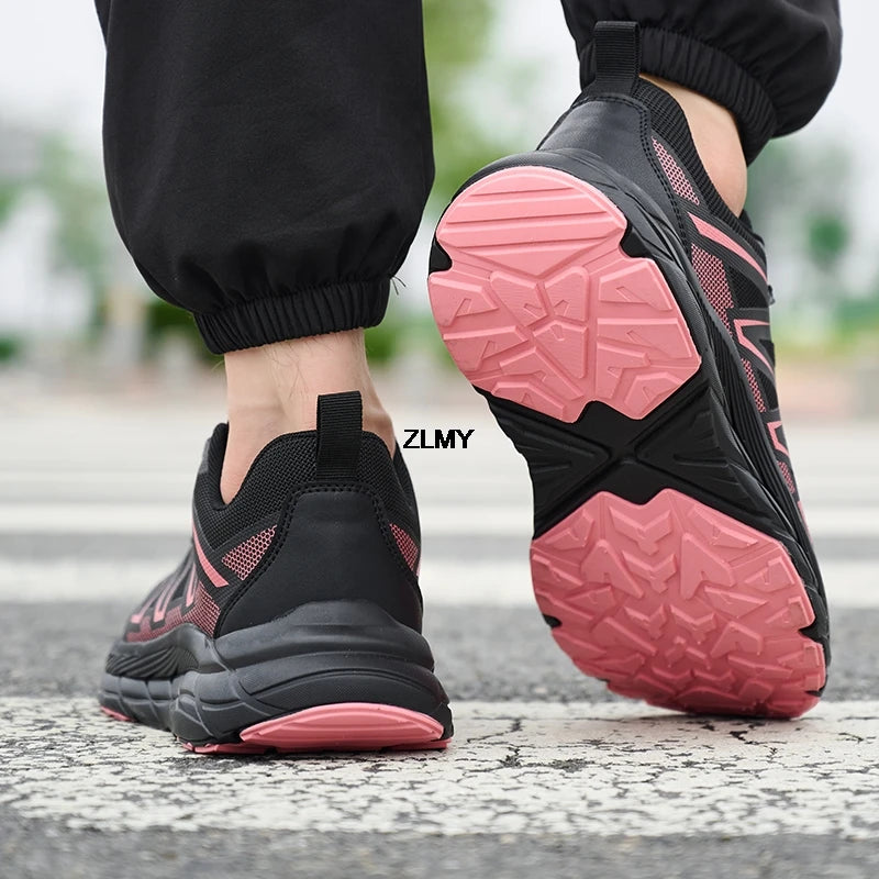 New Women Safety Shoes Rotated Button Men Woman Steel Toe Sneakers Puncture Proof Anti-smash Work Safety Boots Female Industrial