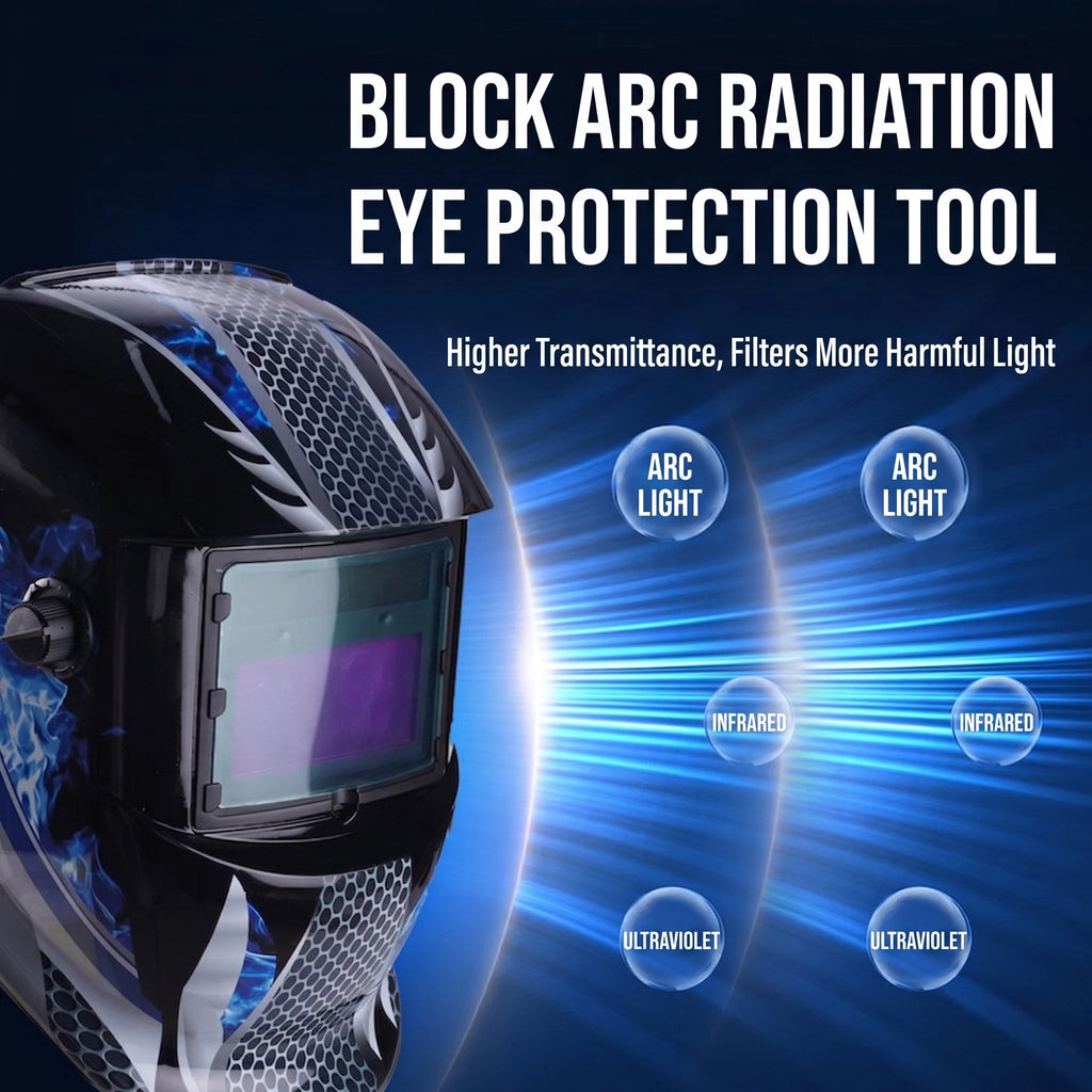 Welding Helmet Flame Resistant Function Protection Welding Mask with Glass Lens Automatic Darkening Welding Protection Mask