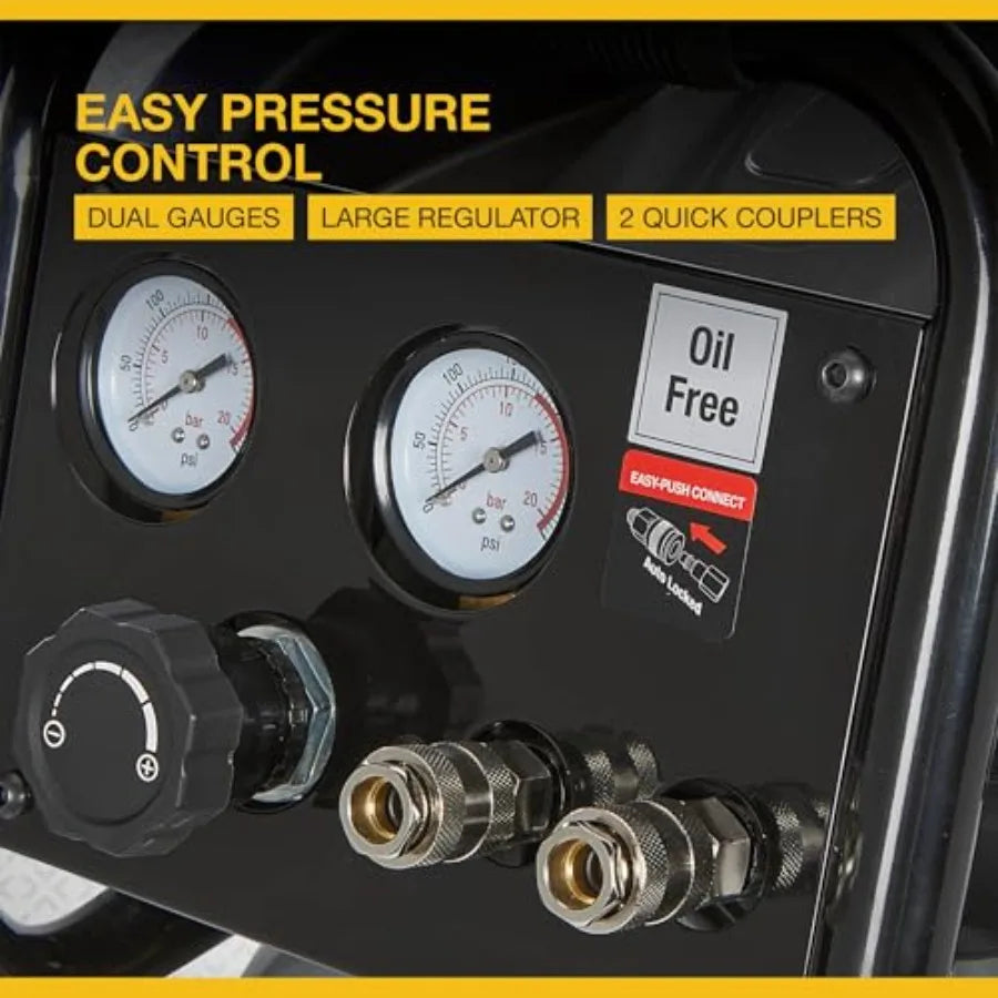 20-Gallon Air Compressor 2 HP 120 Volts 175 PSI Metal Gray High-Pressure Efficient Portable Tool