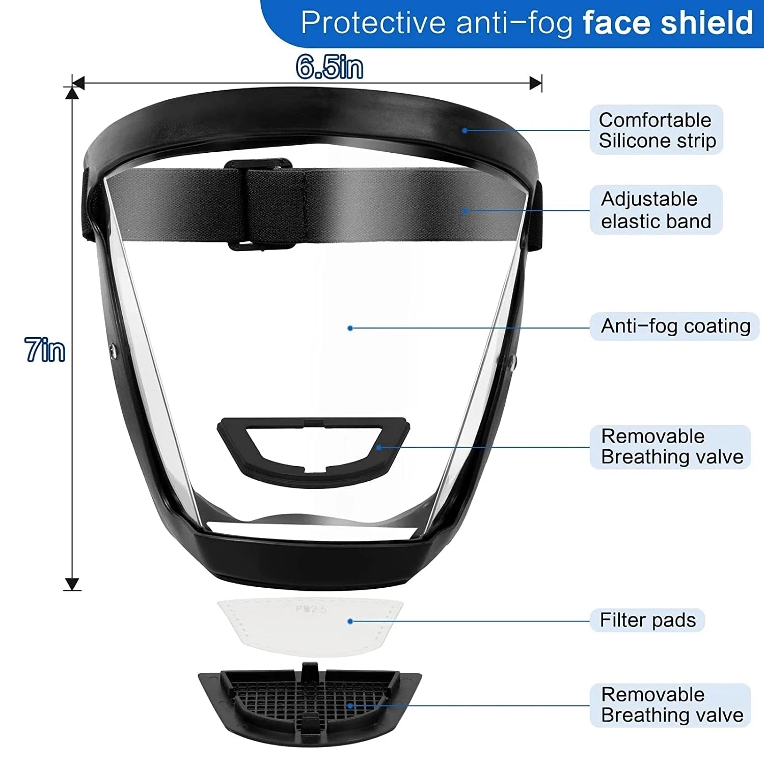 6 Colors Transparent Face Mask Full Face Shield Safety Glasses Eye Protection Windproof Dustproof Anti-splash Kitchen Tool New