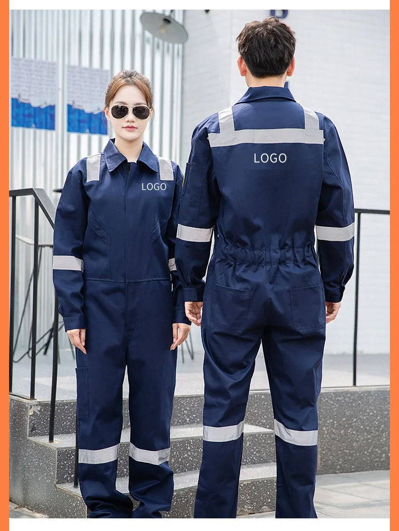 High Temperature Resistant Uniform Anti-static Flame Resistant Coveralls Hi Vis Safe Clothing Cotton Work Overall Welding Suit