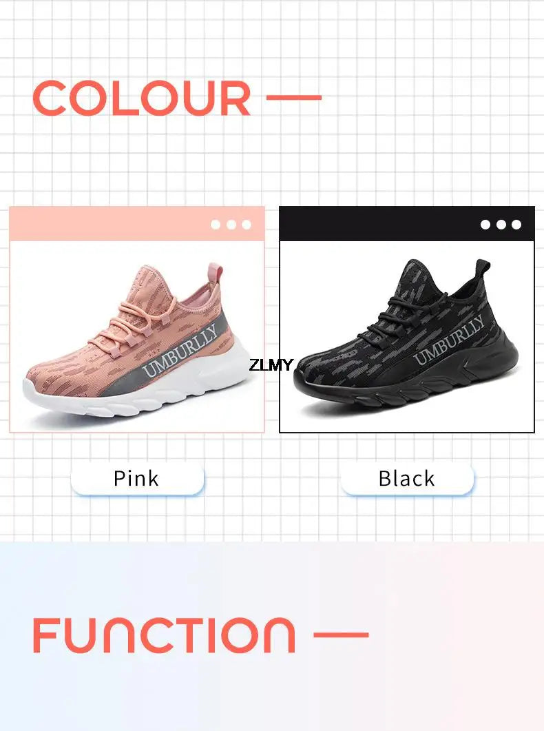 Women Safety Shoes New Steel Toe Work Safety Boots Breathable Working Sneaker Lightweight Sport Work Shoes Woman Boot Industrial