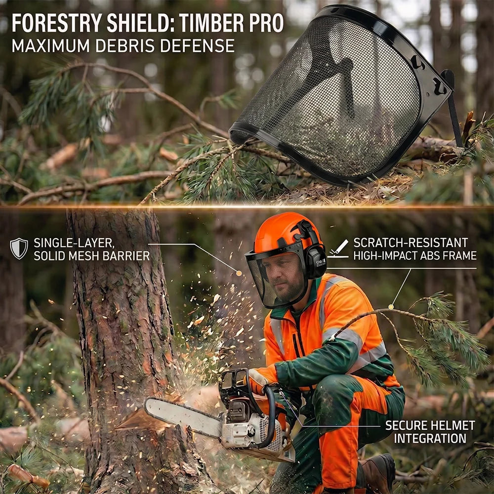 CE ANSI 3 in 1 Forestry Safety Helmet with Face Shield Earmuffs ABS Hard Hat for Logging Chainsaw Brushcutter Trimmer Work Cap