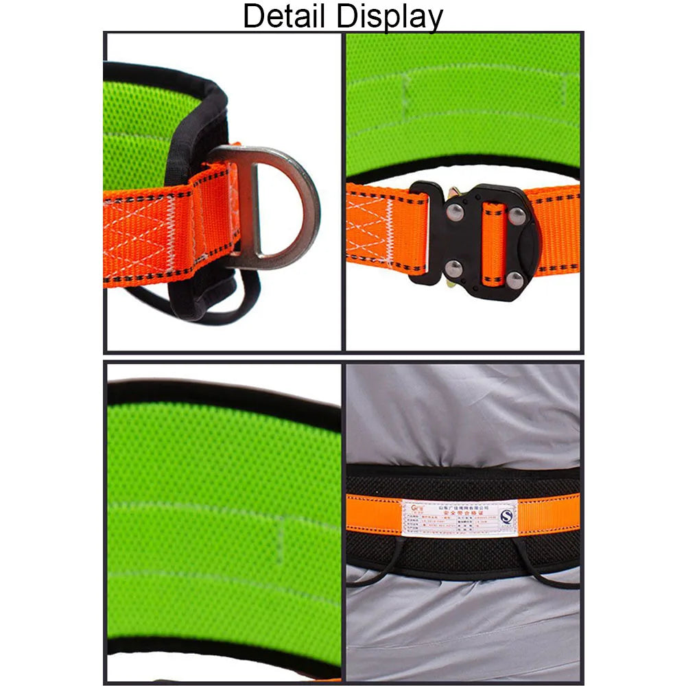 Single Waist Work Safety Belt High-altitude Work Harness Outdoor Rock Climbing Electrician Construction Protective Safety Rope