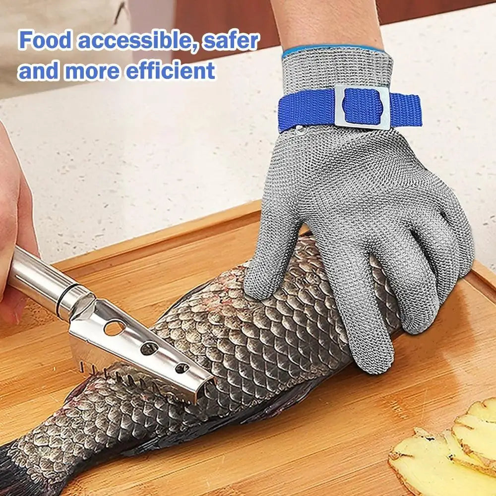 Anti-cut Gloves Safety Cut Proof Stab Resistant Stainless Steel Wire Metal Mesh Butcher Hand Protect Meat Cut-Resistant Gloves