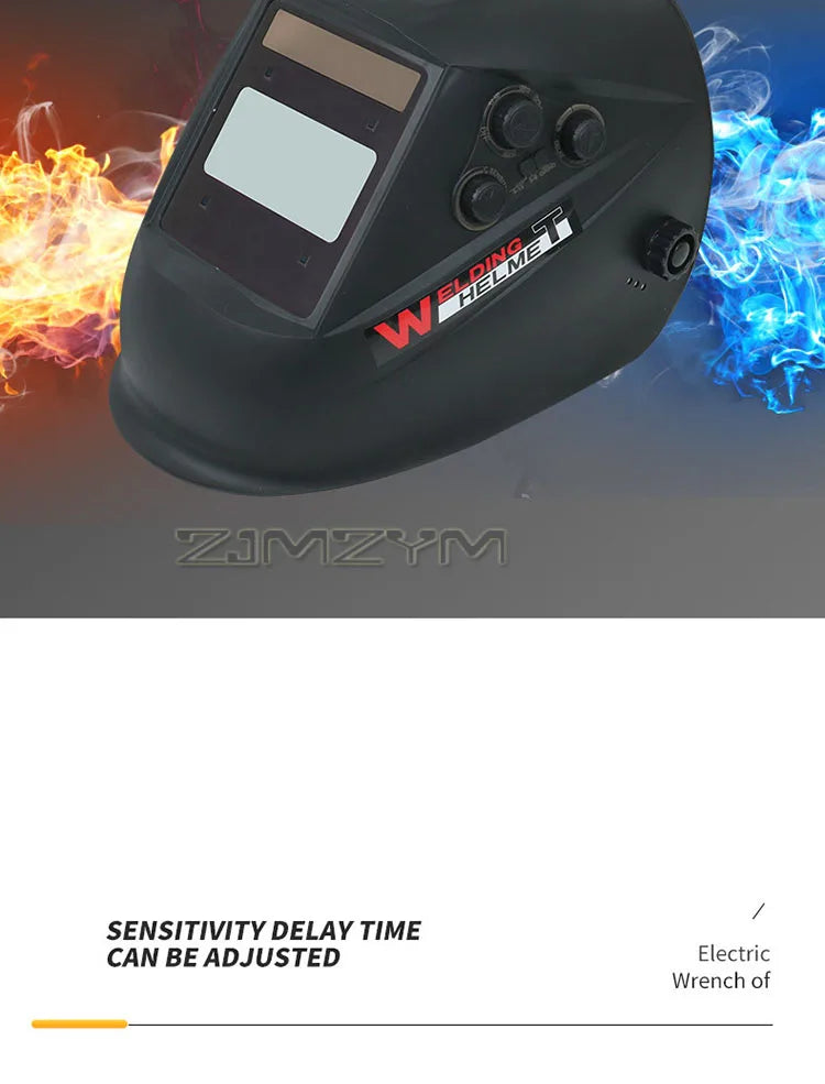 Large View Welder Protect Mask Automatic Dimming Welding Facemask 4 Sensors Solar Cell Powered Grinding Welding Cutting Helmet