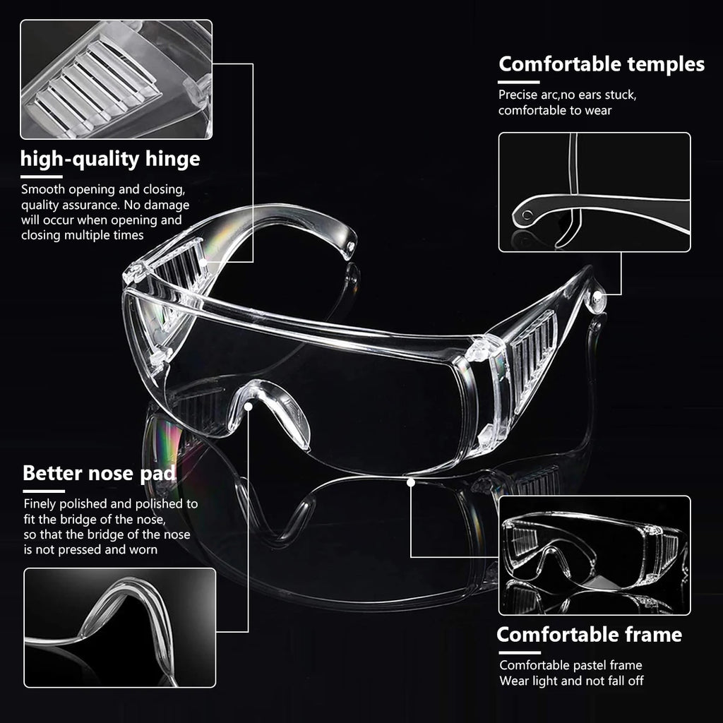Safety Glasses For Men & Women | Ansi Z87 Safety Glasses For Shooting Lab Goggles For Safety | Safety Goggles - 1 Pack Clear