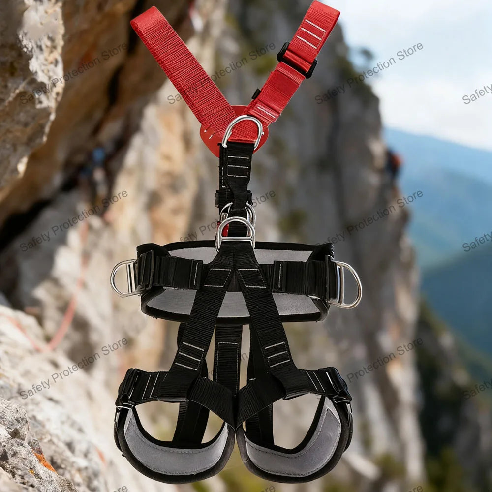 Aerial Work Climbing Safety Harness Full Body Construction Safety Belt Outdoor Rock Mountaineering Protection Survival Equipment
